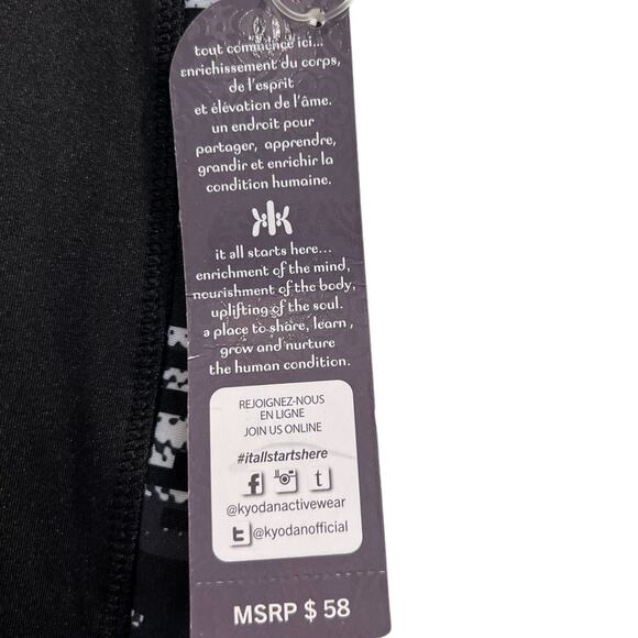 NWT Kyodan Leggins cropped pockets Size Large Stretch sport athletic yoga - Picture 4 of 6